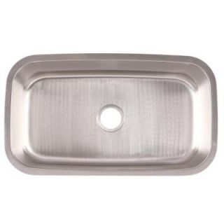 FrankeUSA Undermount Stainless Steel 31.5x18.43x9.5 0 Hole Single Bowl Kitchen Sink FSU118