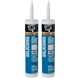 DAP 10.1 oz. White 100% Silicone Sealant (2 Pack) 207562