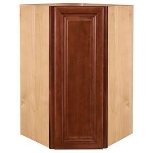 Home Decorators Collection Assembled 24x30x24 in. Wall Angle Corner Cabinet in Lyndhurst Cabernet WA2430L LCB