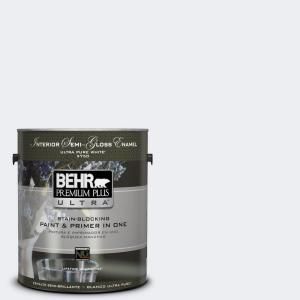 BEHR Premium Plus Ultra 1 gal. #760E 1 Igloo Semi Gloss Enamel Interior Paint 375001