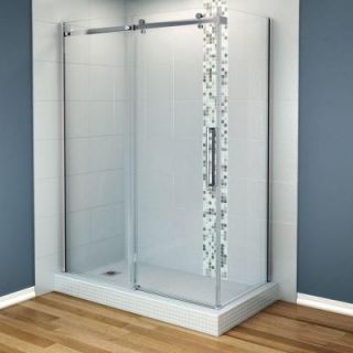 MAAX Halo 60 in. x 36 in. Corner Shower Enclosure Tempered Glass in Chrome 105946 900 084 100