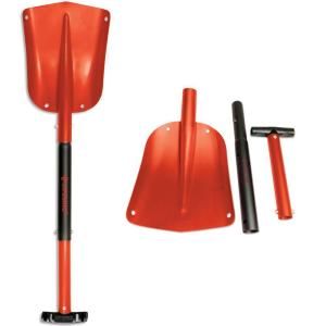 Lifeline 25 in. to 32 in. Adjustable Red Aluminum Emergency Sport Utility Shovel (2 Pack) COM40042PK