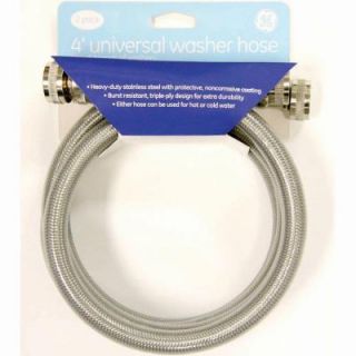GE 4 ft. Stainless Steel Universal Washer Hoses (2 Pack) PM14X10005DS