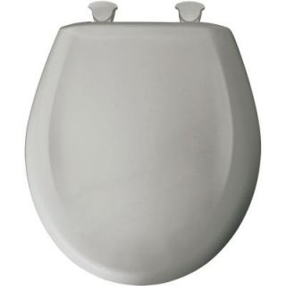 BEMIS Slow Close STA TITE Round Closed Front Toilet Seat in Silver 200SLOWT 162