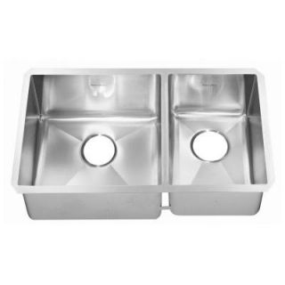 American Standard Prevoir Undermount Brushed Brushed Stainless Steel 26x18x9 0 Hole Double Combination Bowl Kitchen Sink DISCONTINUED 12CR.261800.073