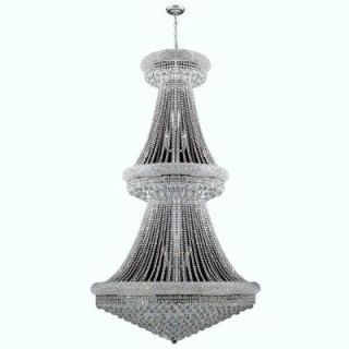 Worldwide Lighting Empire Collection 38 Light Crystal and Chrome Chandelier W83038C42