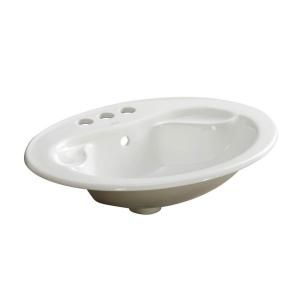 DECOLAV Classically Redefined Drop in Bathroom Sink in White 1428 CWH