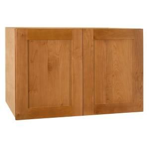 Home Decorators Collection Assembled 30x12x24 in. Wall Double Door Cabinet in Hargrove Cinnamon W302412 HCN