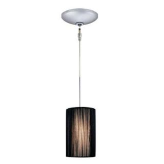 JESCO Lighting Low Voltage Quick Adapt 5 in. x 106 in. Black Pendant and Canopy Kit KIT QAP231 BK A