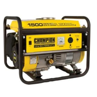 Champion Power Equipment 1,200/1,500 Watt Recoil Start Gasoline Powered Portable Generator CARB 42436