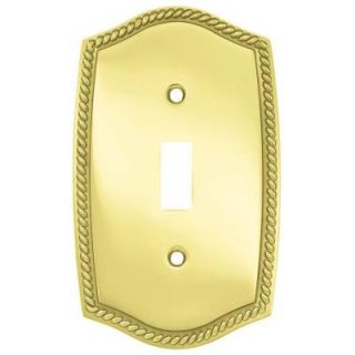 Liberty Colonial 1 Toggle Rope Single Wall Plate   Solid Brass 67398