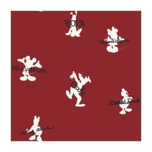 Disney 56 sq. ft. Mickey and Friends Autographs and Silhouette Wallpaper DK5940