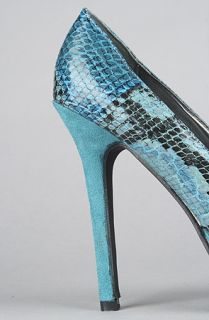 *Sole Boutique The Broadway Shoe in Turquoise Snake