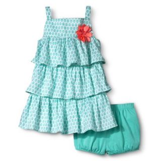 Just One YouMade by Carters Girls 2 Piece Ruffle Dress Set   Turquoise NB