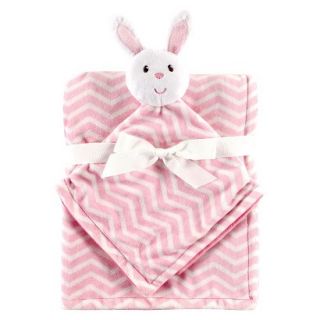 Baby Plush Blanket & Security Blanket with Gift Ribbon   Pink Bunny