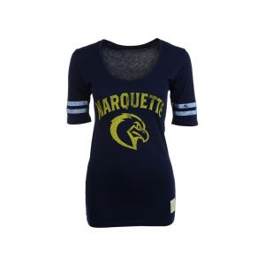 Marquette Golden Eagles NCAA Womens Stripe Scoop T Shirt