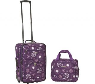 Rockland 2 Piece Luggage Set F102   Purple Pearl Luggage Sets