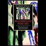 Cambridge Companion to Modernist Poetry