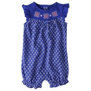 Just One YouMade by Carters Girls Ruffle Sleep Romper   Blue/White 6 M