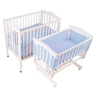 BreathableBaby Portable Crib & Cradle Liner   Blue