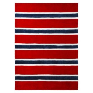 Rugby Stripe Area Rug   Blue/Red (36x56)