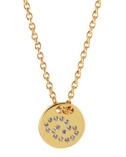 Astrology Shimmer Disc Necklace, Cancer