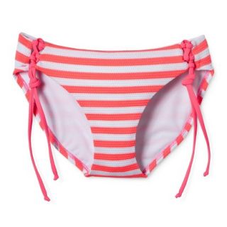 Juniors Side Tie Swim Bottom  Pink L