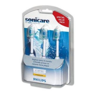 Philips Sonicare HX7023/64 e Series Standard Replacement Brush Heads, 3 Pack