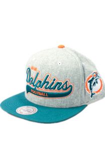 123STRAPBACKS Miami Dolphins Tailsweeper Wool Strapback HatGrayTeal