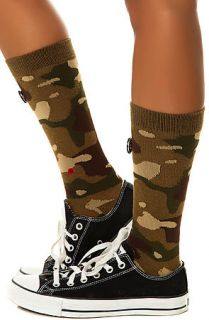 Stance Socks Sock The Private in Camo Green and Brown