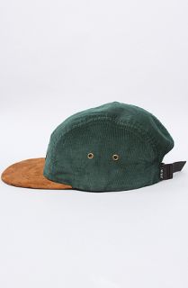 HUF The Death From Above Cord Volley Cap in Ivy Green