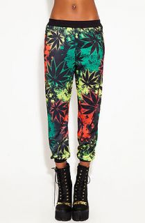 See You Monday Jogger Pant The Rasta Leaves in Green