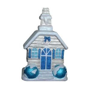 Martha Stewart Living Holiday Frost 12.25 in. Snow Covered Christmas Village TSS CX7622 1