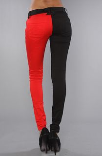 Tripp NYC The Split Leg Pant in Black and Red