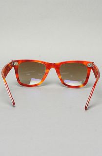 Ray Ban The 50mm Original Wayfarer Sunglasses in White Striped Orange