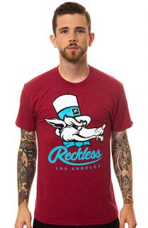 Young & Reckless Tee Wolfy in Cardinal Heather