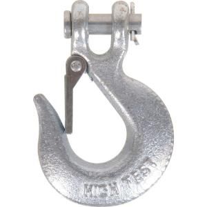 The Hillman Group 5/16 in. Zinc Plated Forged Steel Chain Hook with Grade 43 in Clevis Type Slip Hook with Latch (5 Pack) 322068.0