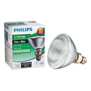 Philips EcoVantage 72 Watt Halogen PAR38 Indoor/Outdoor Dimmable  Flood Light Bulb 419408
