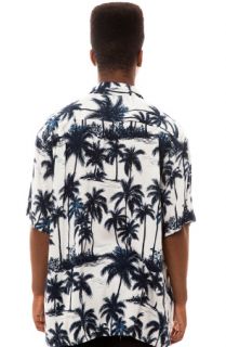 BURIED ALIVE VINTAGE The Palm Tree Buttondown Shirt in White