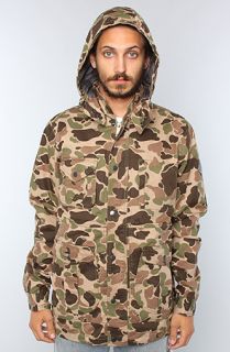 HUF The Waxed Highland Jacket in Duck Camo