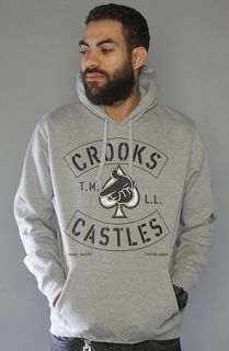 Crooks and Castles The Airgun Spades Hoody in Heather Grey