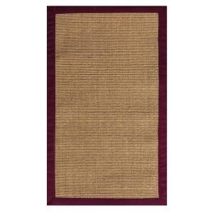 Home Decorators Collection Rio Sisal Amber and Burgundy 7 ft. x 9 ft. Area Rug 0290935180