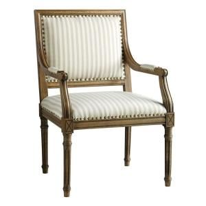 Home Decorators Collection 25 in. W Marais Ivory Stripe Arm Chair   DISCONTINUED 0552800450
