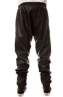 American Stitch Pants Solid Vegan Leather Jogger in Black