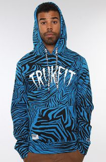 TRUKFIT The Zebra Pullover Hoody in Blue