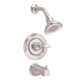 American Standard Hampton Single Porcelain Lever Handle Tub and Shower Trim Kit in Satin Nickel DISCONTINUED T215.710.295