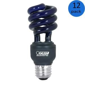 Feit Electric 60W Equivalent Black Spiral CFL Light Bulb (12 Pack) BPESL15T/BLB/12