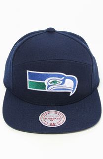 Mitchell & Ness Hat The Seattle Seahawks Horizontal Panel Snapback Cap in Blue