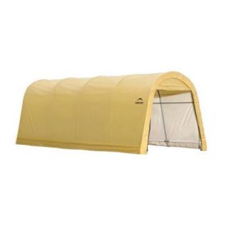 ShelterLogic 10 ft. x 20 ft. x 8 ft. Sandstone Cover Round Style Auto Shelter 62684