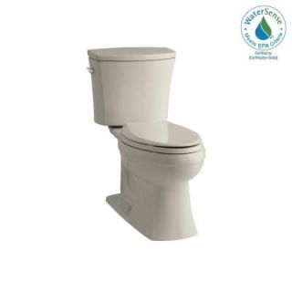 KOHLER Kelston 2 piece Comfort Height 1.28 GPF Elongated Toilet with AquaPiston Flushing Technology in Sandbar K 3755 G9